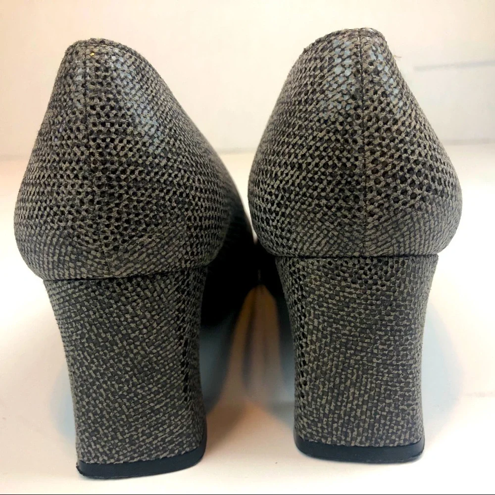Stuart Weitzman Snakeskin Print Block Heel… - Picture 7 of 14